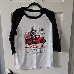 Black and White Hallmark Christmas Movie Watching Shirt